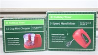 Holiday Time 1.5 cup Mini Chopper and Hand Mixer