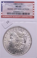 1883 O NGC MS63 MORGAN DOLLAR