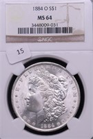 1884 O NGC MS64 MORGAN DOLLAR