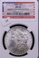 1900 NGC MS63 MORGAN DOLLAR