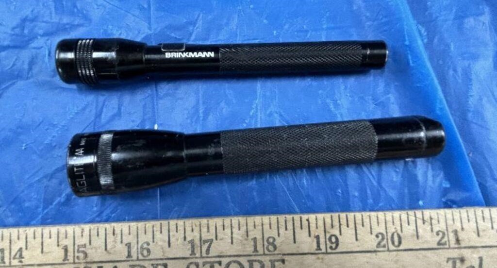 Small Brinkman and Maglight Flashlights