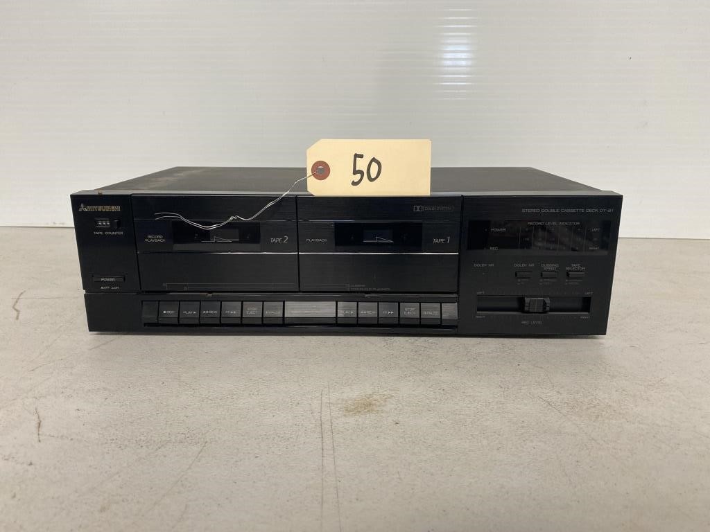 Mitsubishi stereo double cassette deck