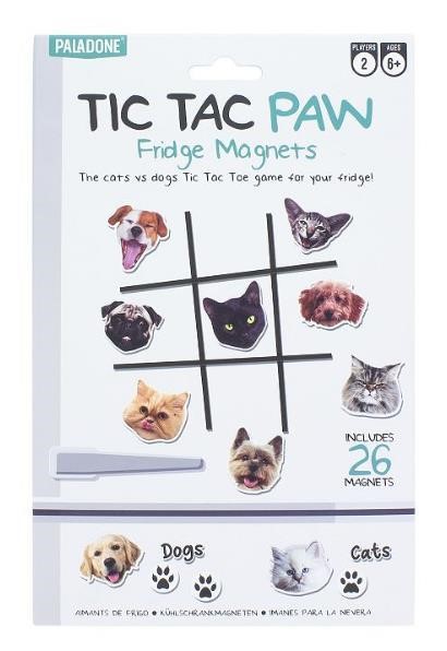 Paladone Tic Tac Paw Fridge Magnets, Multicolor