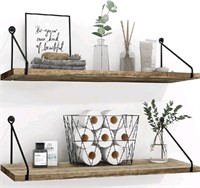 Sapowerntus 24 Inch Long Floating Shelves for Wall