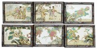 (6) FRAMED CHINESE PORCELAIN PLAQUES