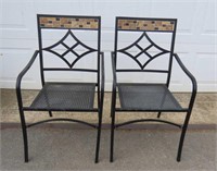 Pair of Metal Patio Chairs