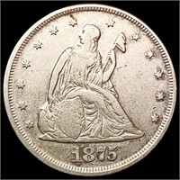 1875 Twenty Cent Piece NEARLY UNCIRCULATED