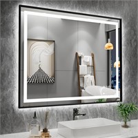 Amorho 40x 32 LED Bathroom Mirror  Black