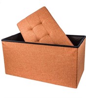 Upholstered Folding Storage Ottoman