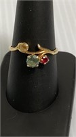 10 k ring with stones size 8.5