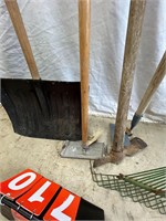 Hand Tools- Hoe, Maddox Snow Shovel, Smoother tool