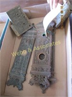 Box of brass door plates