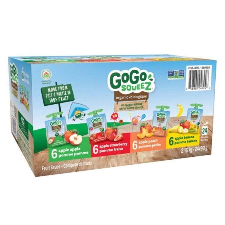 24-Pk GoGo SQUEEZ Organic Fruit Sauce Variety