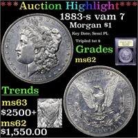 *Highlight* 1883-s vam 7  Morgan $1 Graded Select