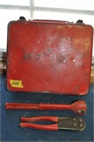 metal case with cable dresser and crimp tool