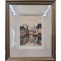 Signed Louis Dauphin (1885-1926) Watercolor