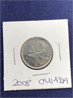 2008 Canadian coin $.25