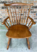 Fan Back Windsor Style Maple Rocker