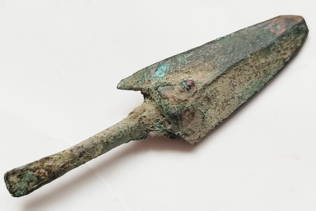 Ancient 1000BC bronz arrowhead 57mm 9.05g.