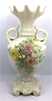 Double Handled Urn with Applied Floral by Belleek