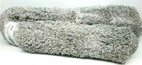 53" Long Grey Fray Area Carpet