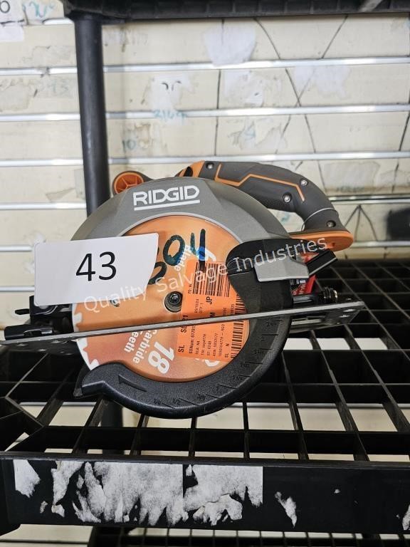 ridgid battery powered circular saw (tool only)