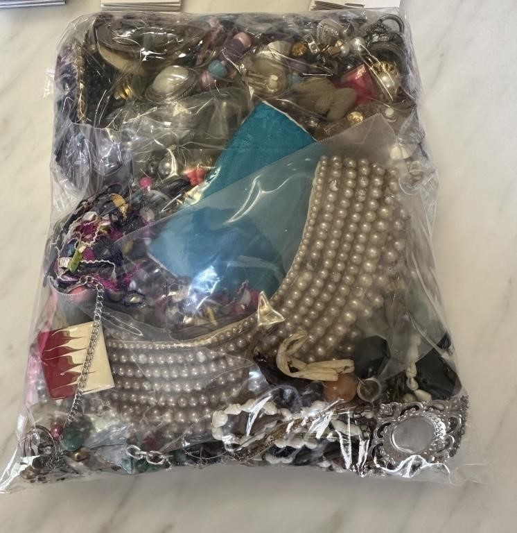 LARGE BAG OF COSTUME JEWELRY