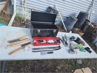 Craftsman tool box with tools.