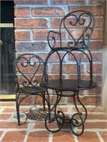 Victorian Style Metal Doll Cafe Table Set