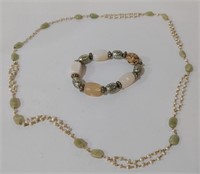 Beautiful Stone Necklace & Bracelet