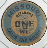 Missouri sales tax receipt 1 mill