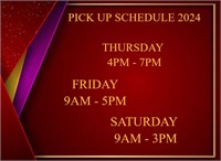 UPDATED PICK UP SCHEDULE / PAYMENT INFO