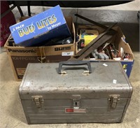 Metal Toolbox, Tools, Snow Plow Lights, Phones.