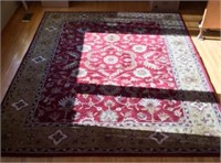 VIENNA RED WOOL AREA RUG