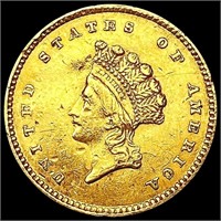 1854 Rare Gold Dollar CLOSELY UNCIRCULATED