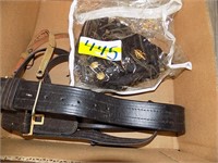 PATENT LEATHER POLICE BELT AND OTHER MISC.