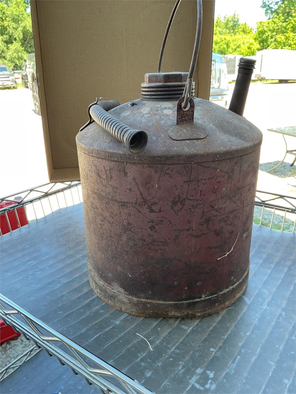 Vintage gas can