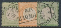 GERMANY #2, #3 & #7 USED FINE-VF