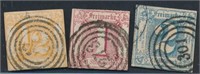 GERMANY THURN & TAXIS #17-19 USED AVE-FINE