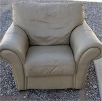 Leather Over Stuffed Chair