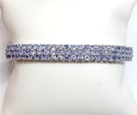 $1500 Silver Tanzanite(16ct) Bracelet