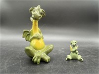 2 Green Dragon Ceramic Mythical Legendary