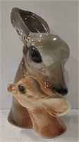 Vtg. Royal Cosplay  Deer Head Vase 9"