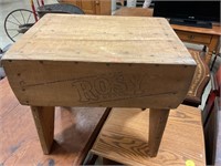 Handmade from rosy crate stool