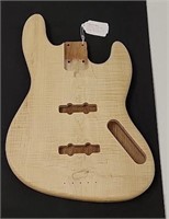 Jazz Style Bass Body - Curly Maple Top