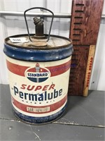 Standard Super Permalube Motor Oil 5-gallon can