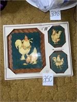 VTG chicken home decor wall art