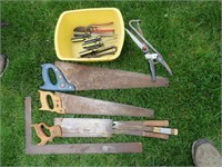 Hand saws, screw drivers & other tools