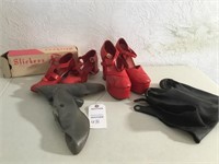2 pairs women's vintage shoes (7) & 2 pair