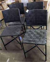 Lot of 4 Black Weave Chairs